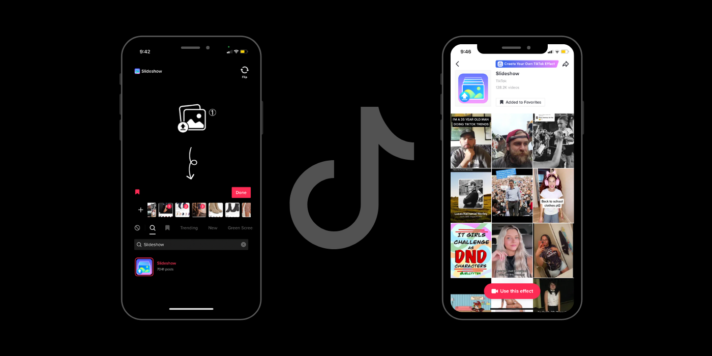 how to add pictures on tiktok video with slideshow iphone