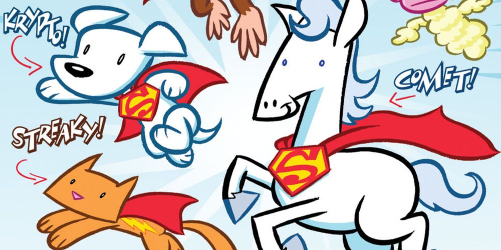 The super=pets search for a new home in Tiny Titans #28