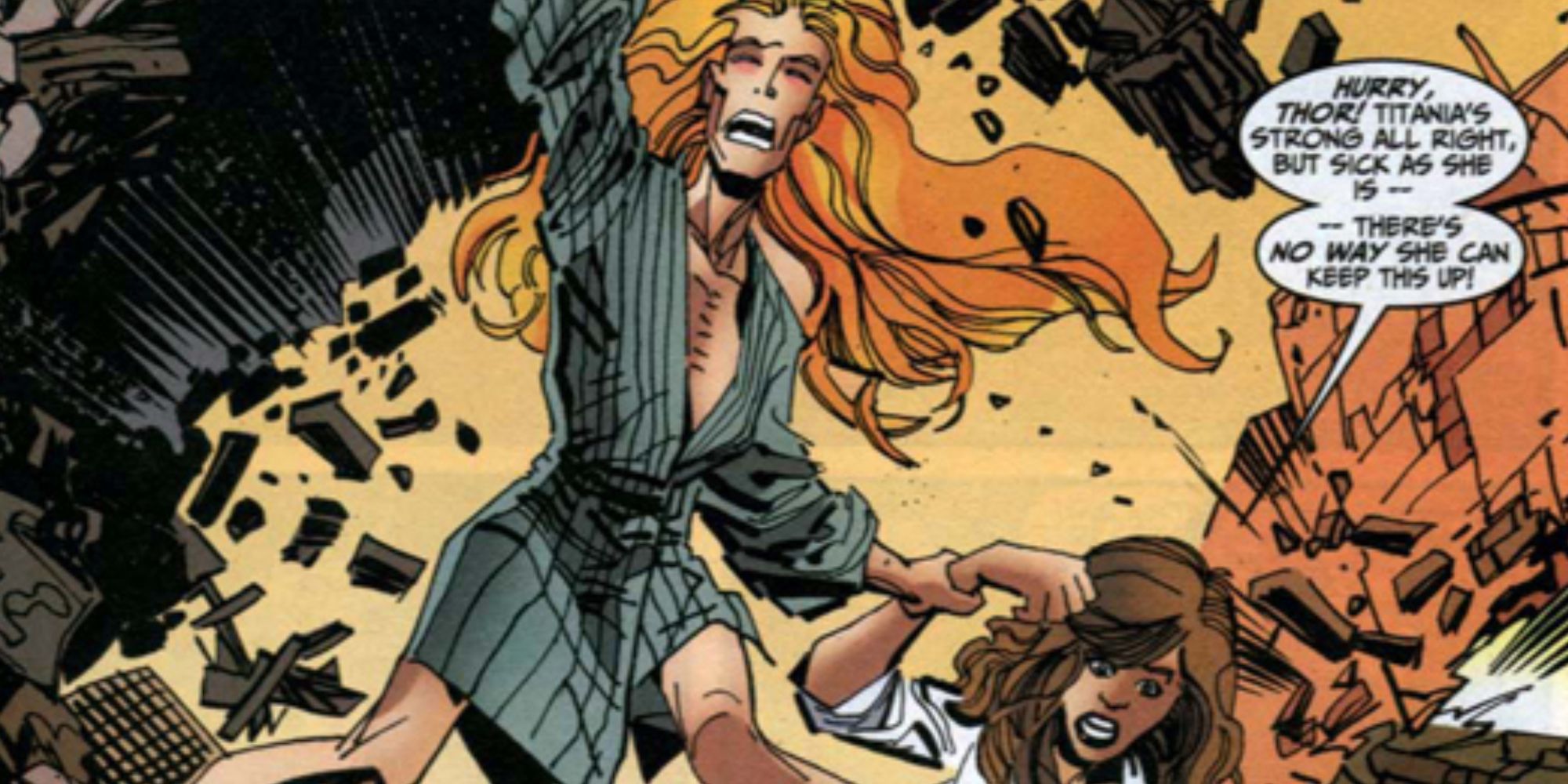 Titania saves Jane Foster while battling cancer