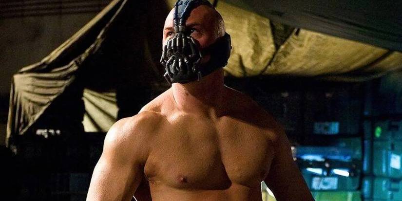 Tom Hardy as Bane in The Dark Knight Rises.