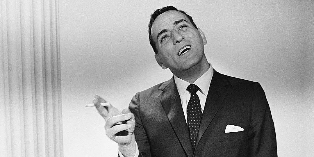 A young Tony Bennett on stage.