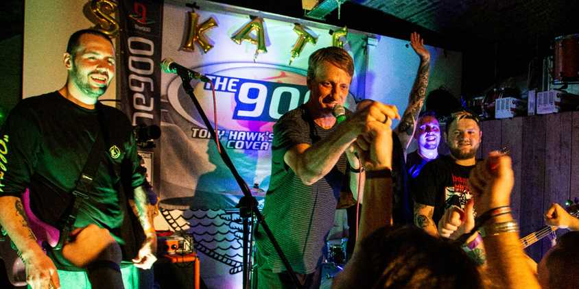 Tony Hawk Joins Pro Skater Cover Band on Stage