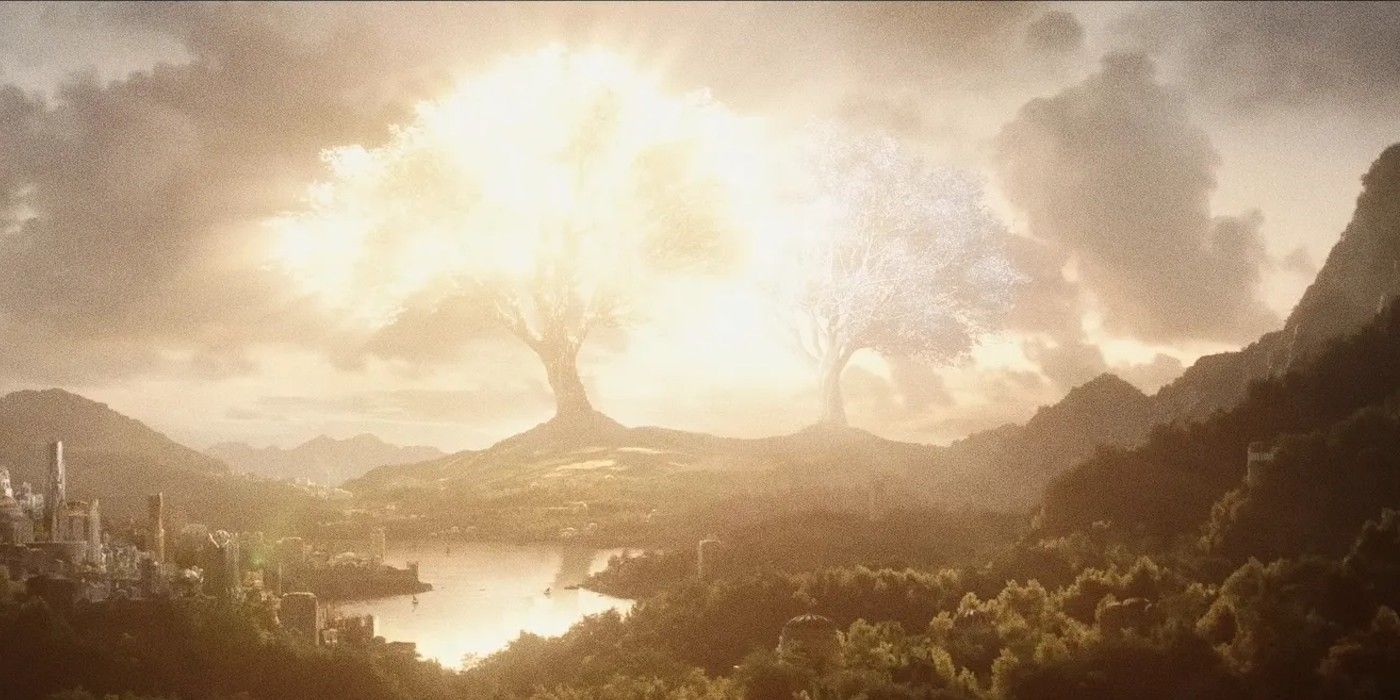 Two Trees of Valinor in Lord of the Rings the Rings of Power