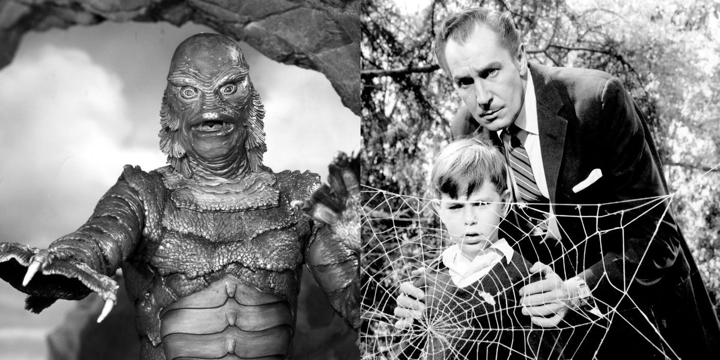 Two side by side images of The Creature From The Black Lagoon and The Fly