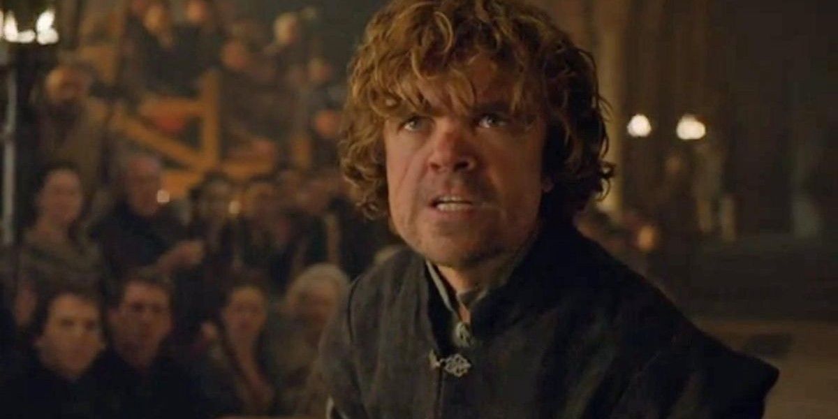 Tyrion Lannister angry while on trial in Game of Thrones