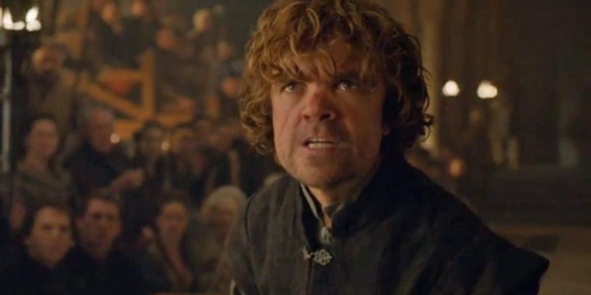 Tyrion Lannister furioso durante julgamento em Game of Thrones