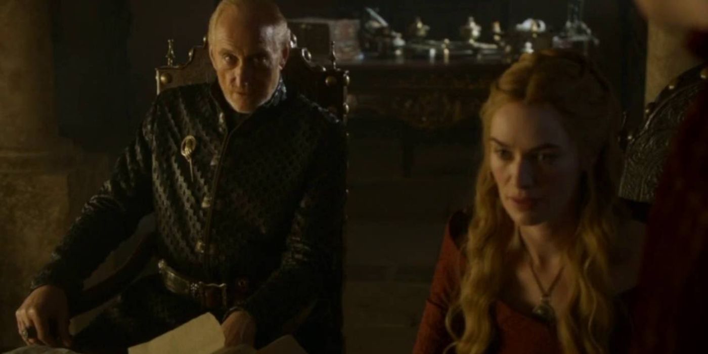 Tywin with Cersei as he begins to discipline Joffrey.