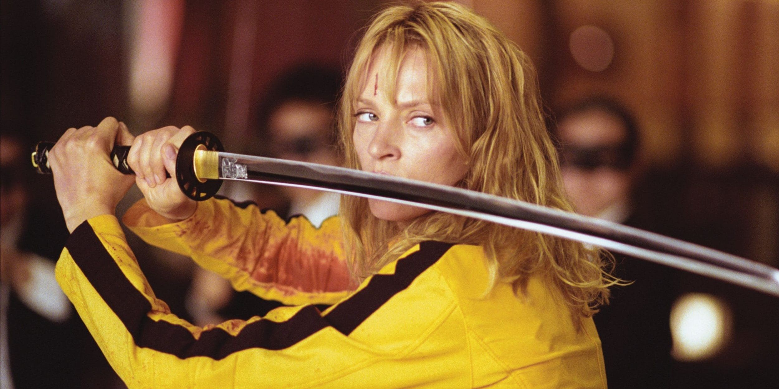 Uma Thurman with a sword in Kill Bill