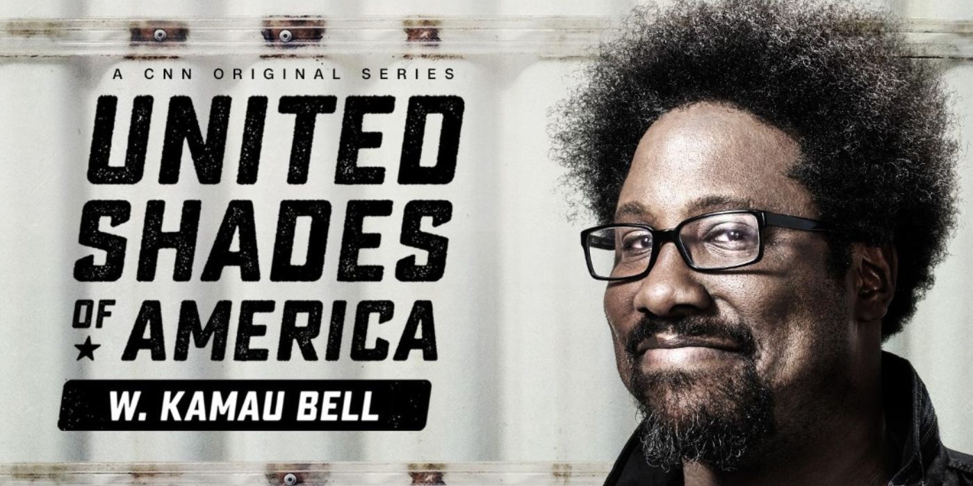 Spanduk untuk pertunjukan United Shades of America bersama W. Kamau Bell.