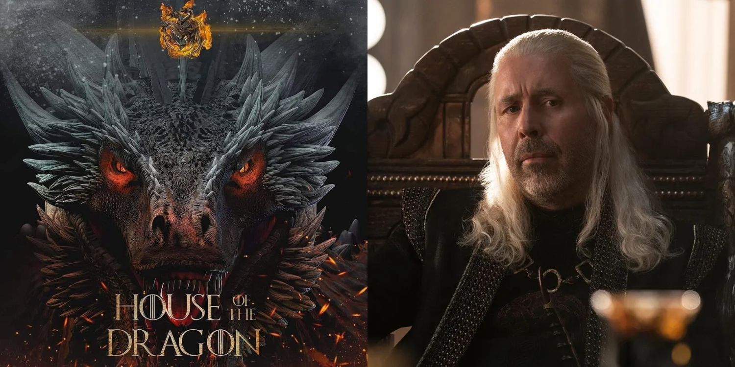 Split Image of House of the Dragon Poster and Viserys