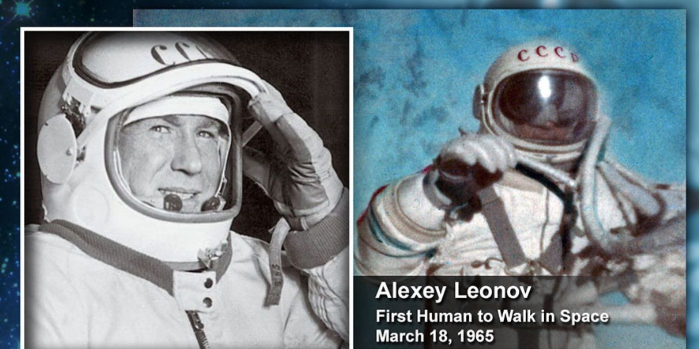 Alexei Leonov Infográfico com informações sobre sua caminhada espacial