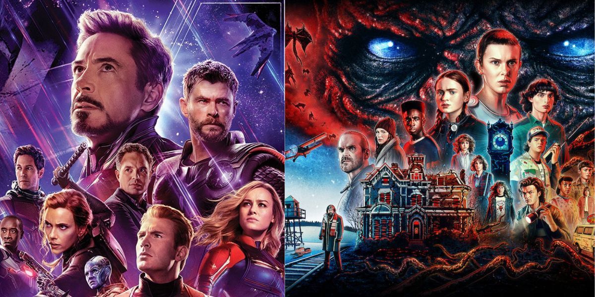Avengers and Stranger Things Side-by-Side