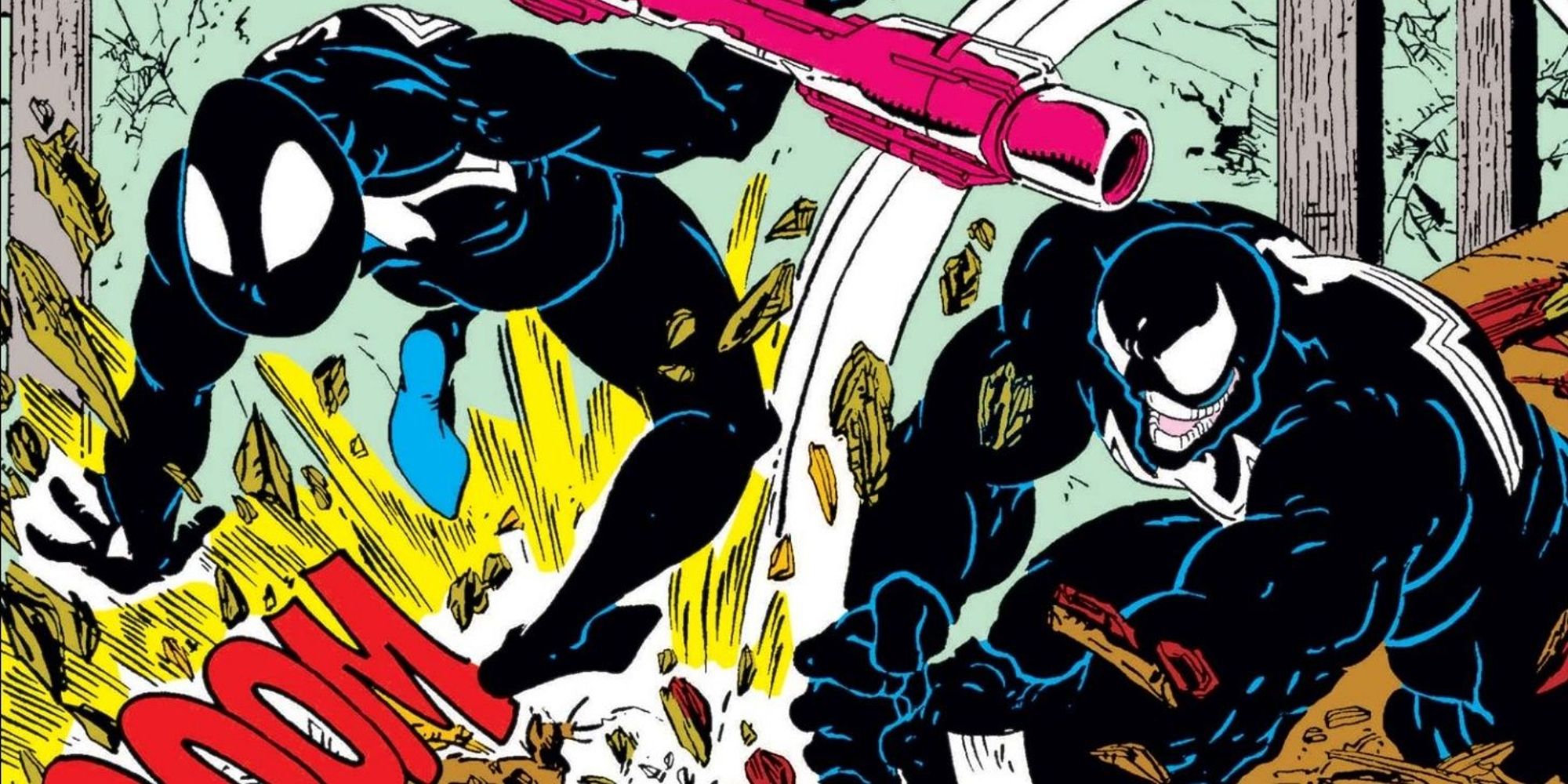 Venom battling the symbiote suit Spider-Man in The Amazing Spider-Man #300