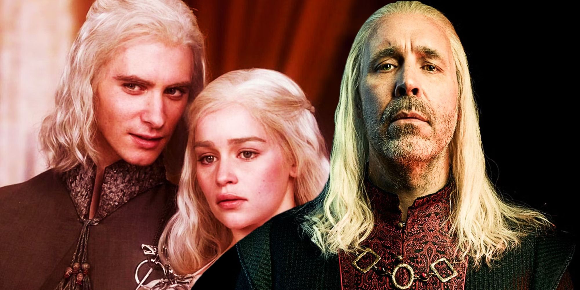 Viserys and Daenerys from Game of Thrones with Viserys from House of the Dragon