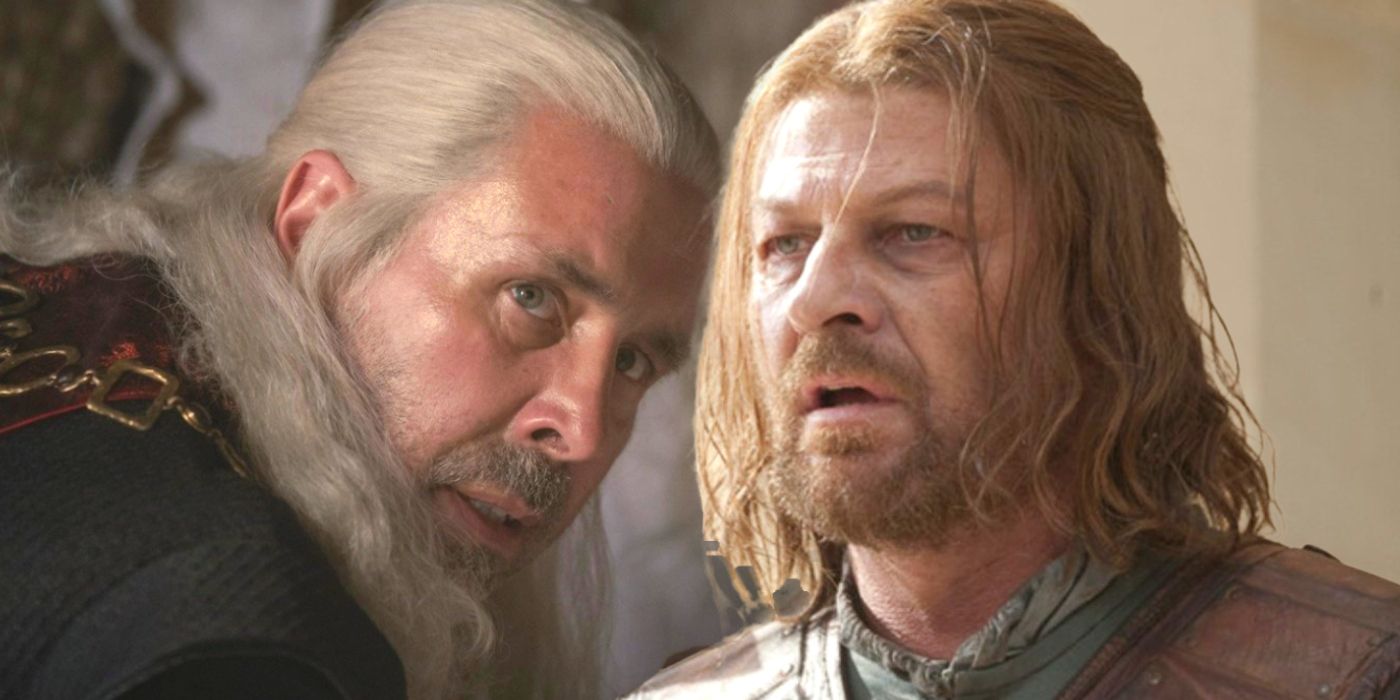 Viserys em House of the Dragon e Ned Stark em Game of Thrones