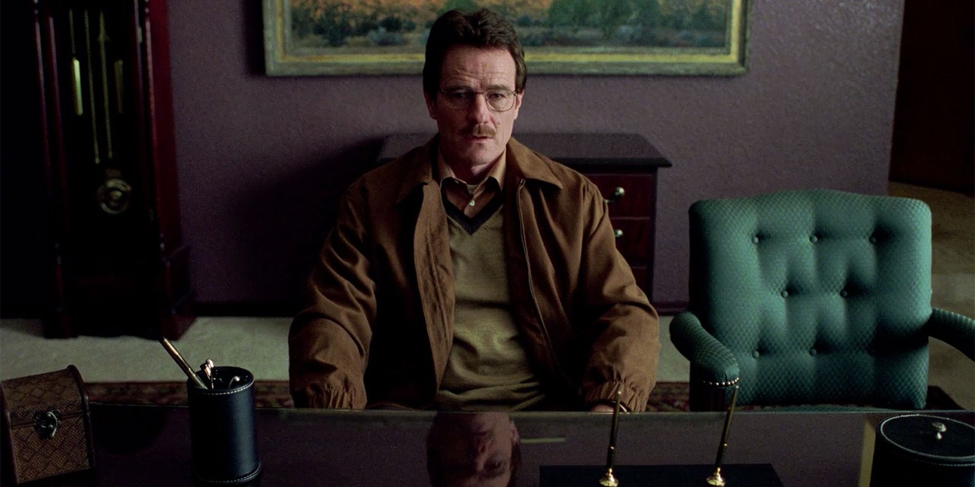 Walt sits in the doctor's office in Breaking Bad