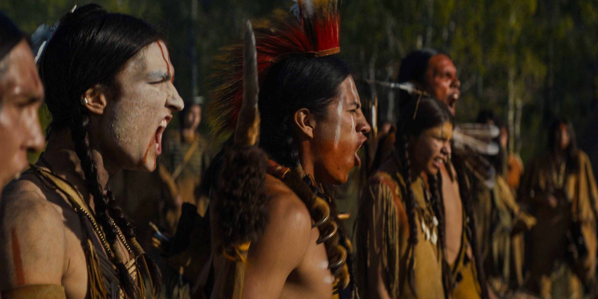 Comanche warriors unleash a war cry