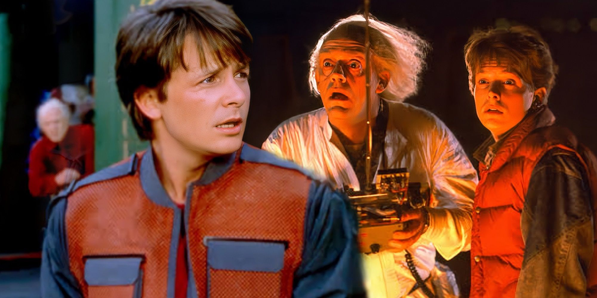 Michael J. Fox as Marty and Christopher Lloyd as Doc Brown in Back to the Future sequels