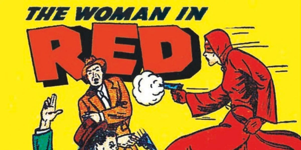 Mujer En Cómic Rojo