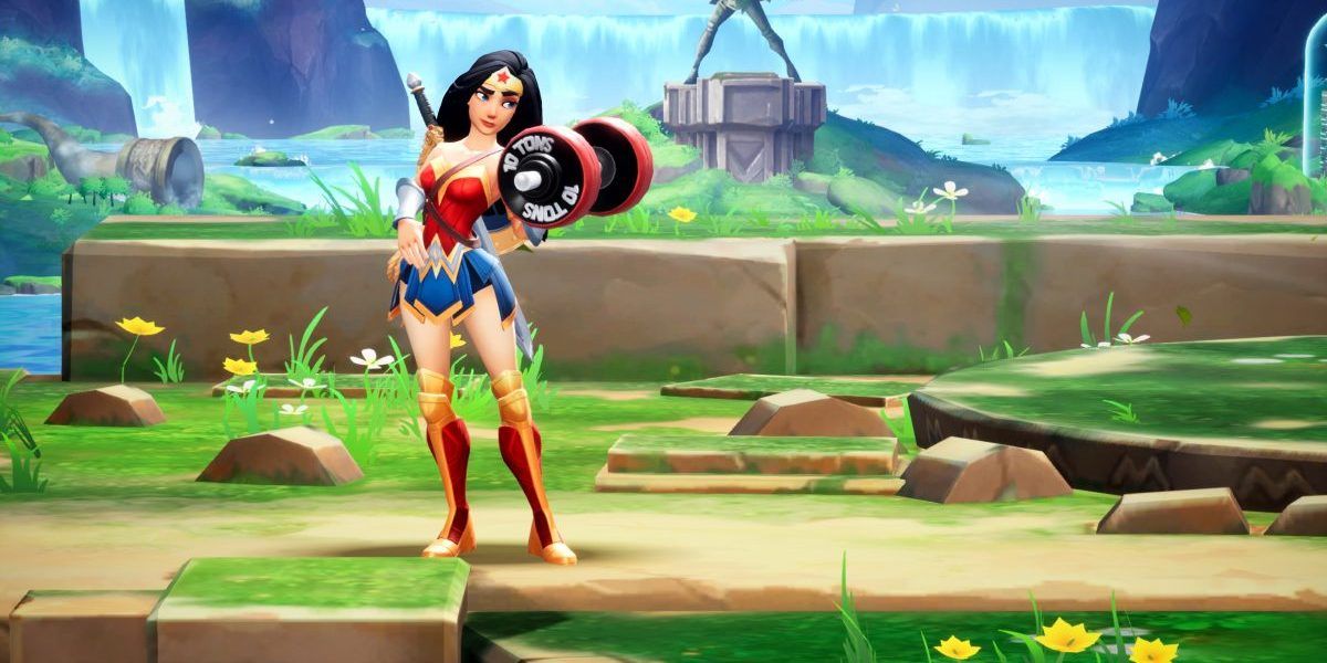 Wonder Woman taunting in MultiVersus e1659725226543