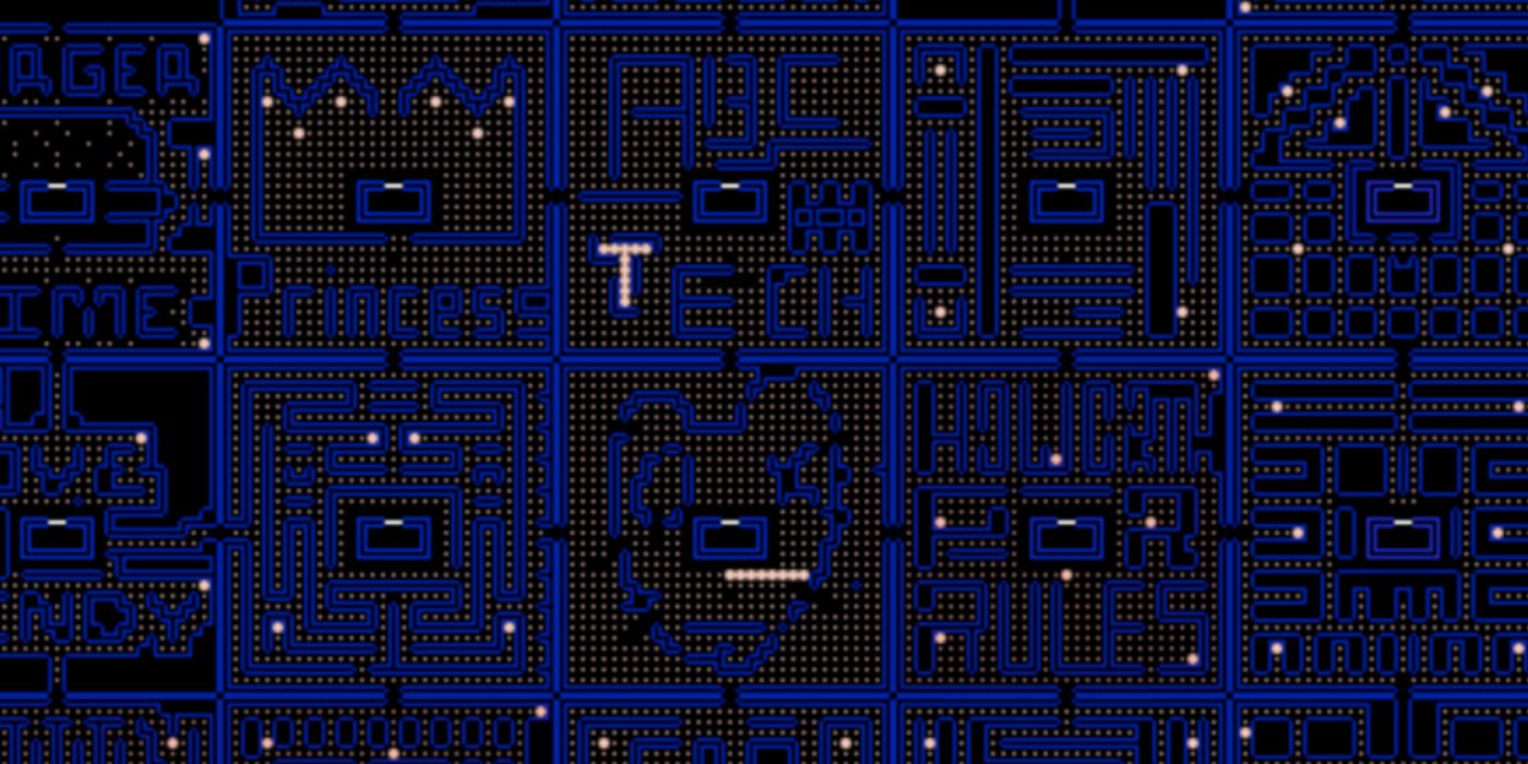 Um layout de labirinto mostra o maior Pac-Man do mundo