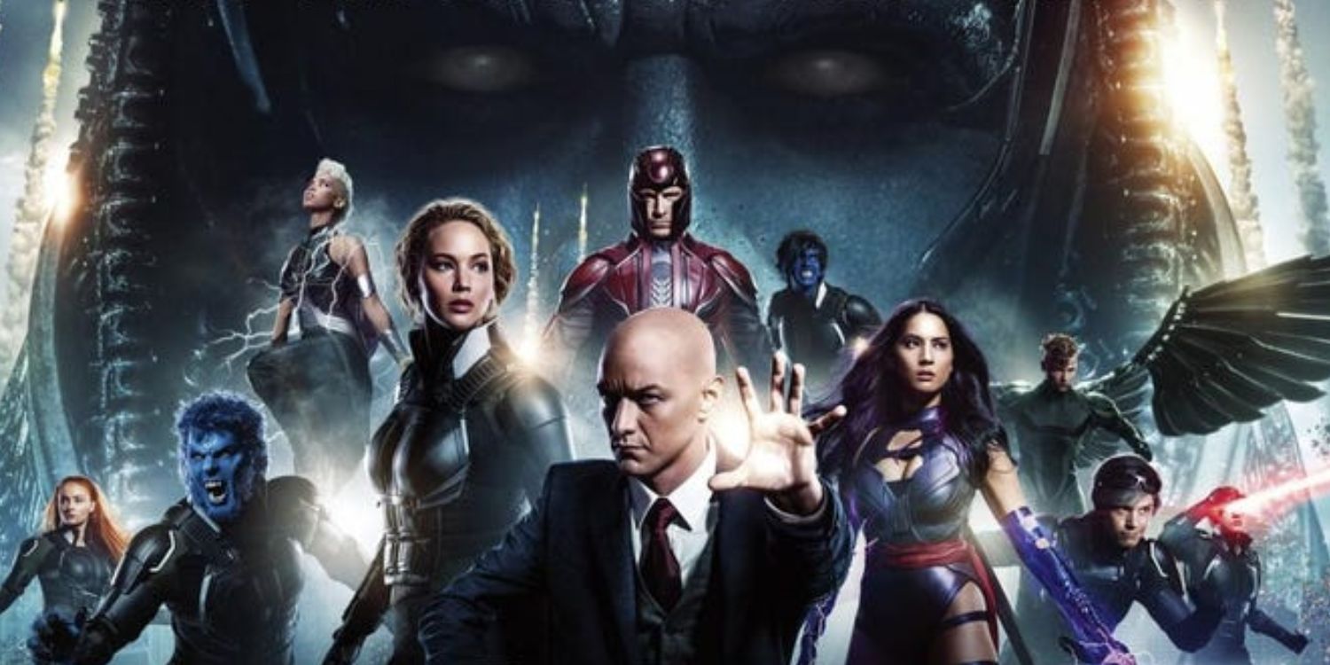 O elenco de X-Men Apocalypse em um pôster para o filme.