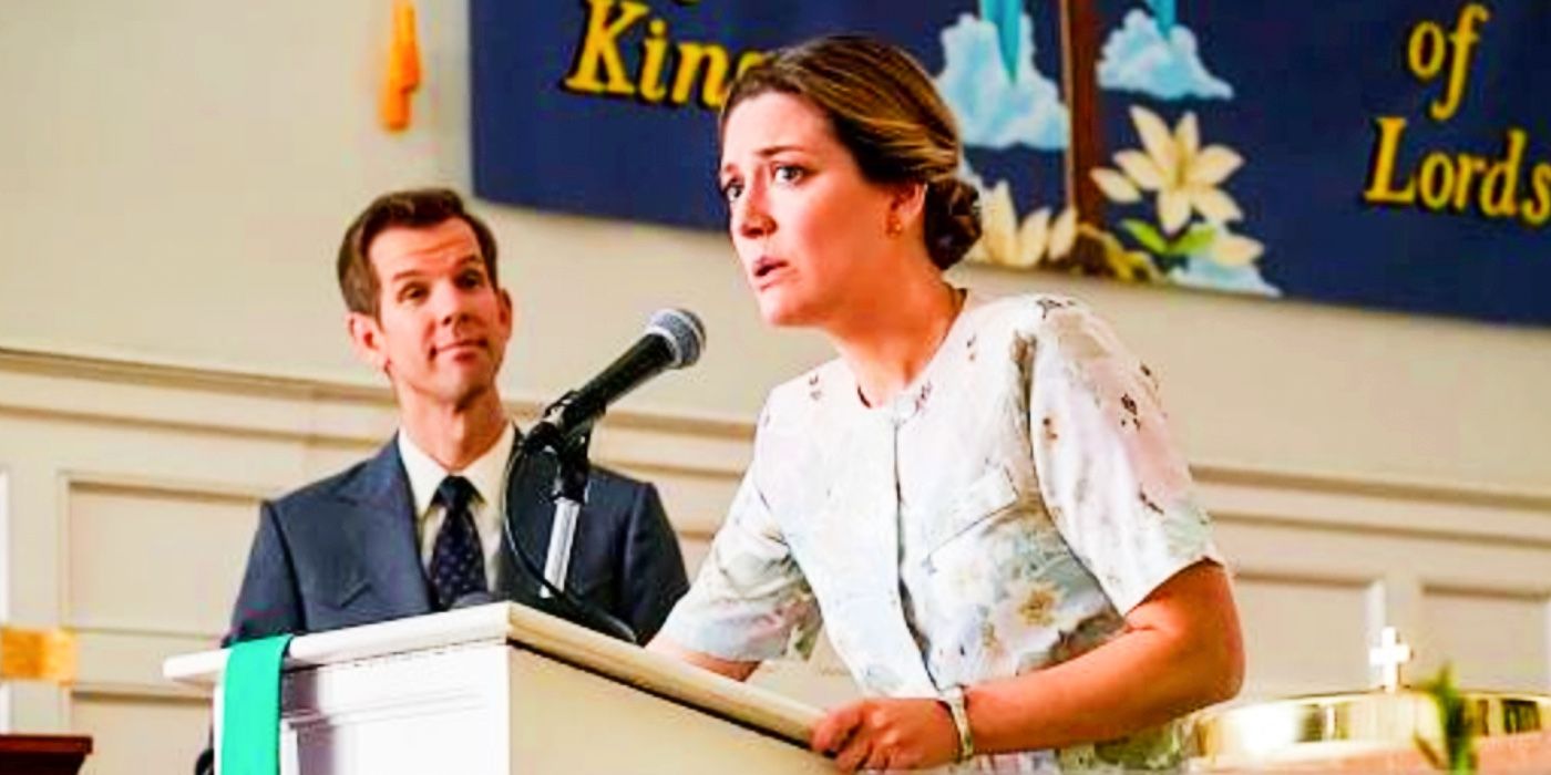 Mary and Pastor Jeff in Young Sheldon
