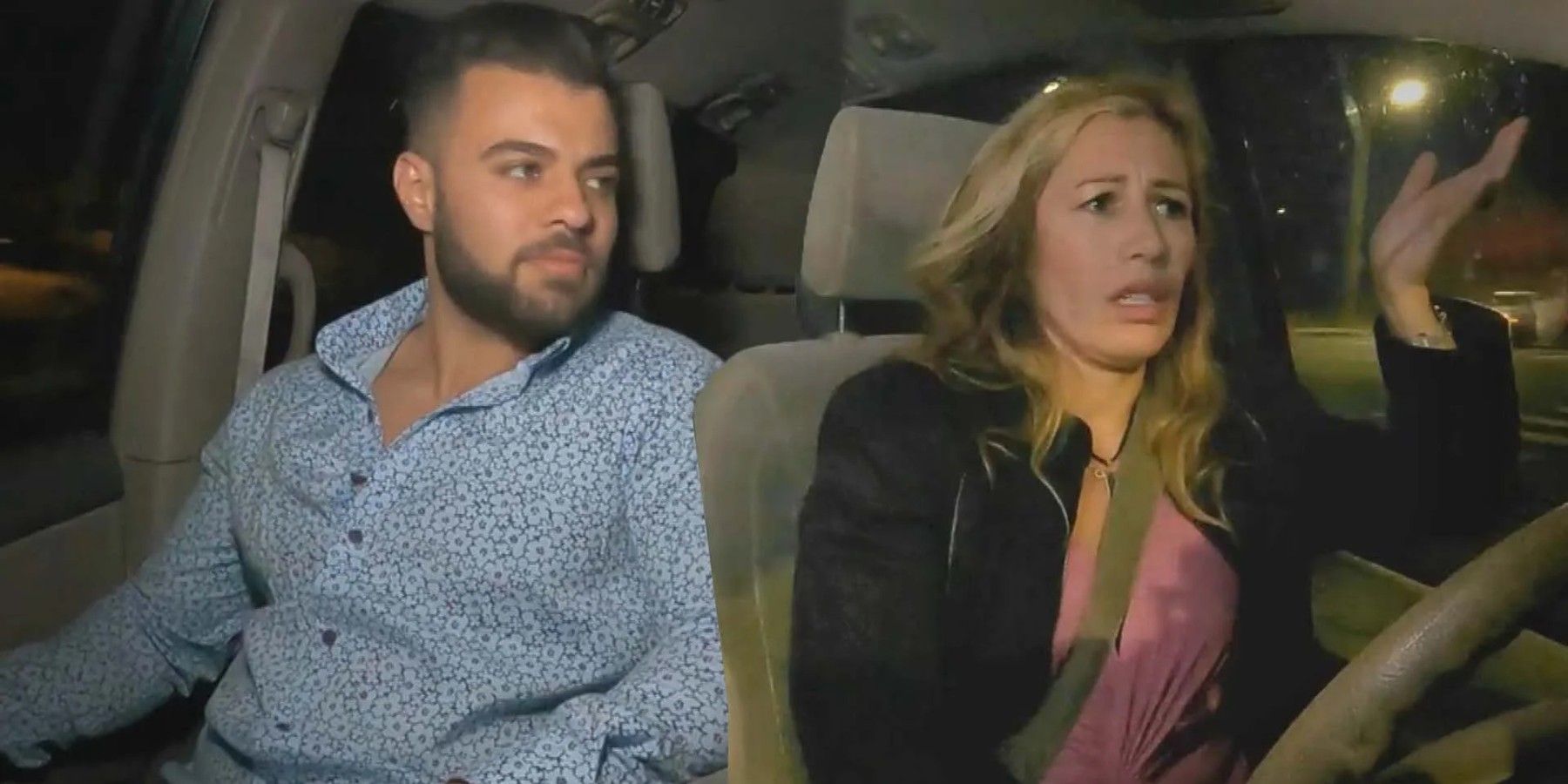Yve Arellano de 90 Dias para Casar e Mohamed Abdelhamed juntos em um carro