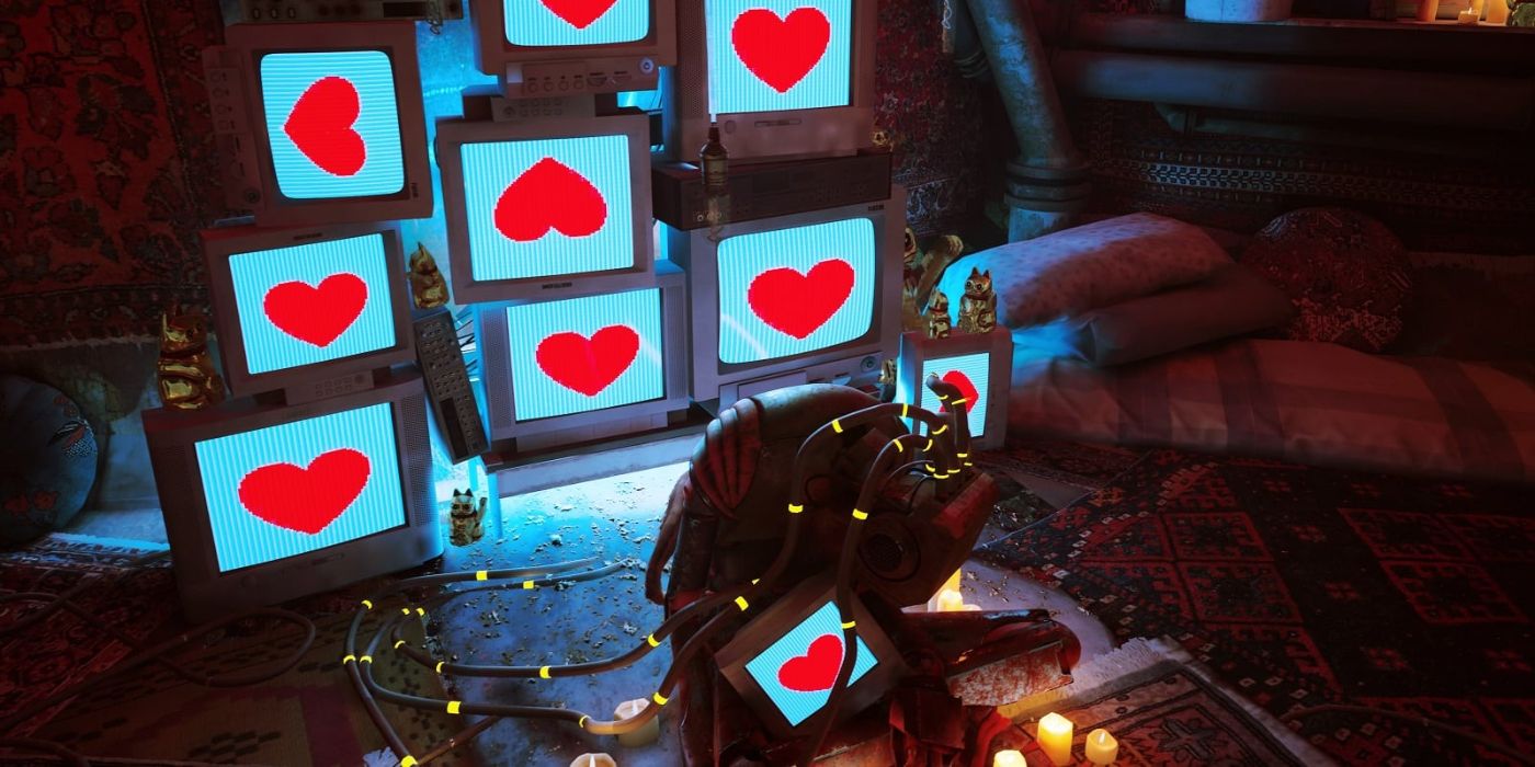 Zbaltazar's screens showing hearts from Stray