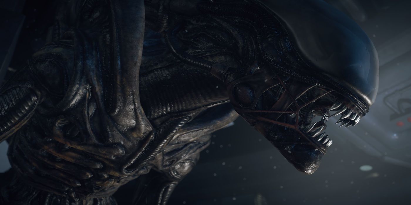 A screenshot of the Xenomorph in the game Alien: Isolation (2014)