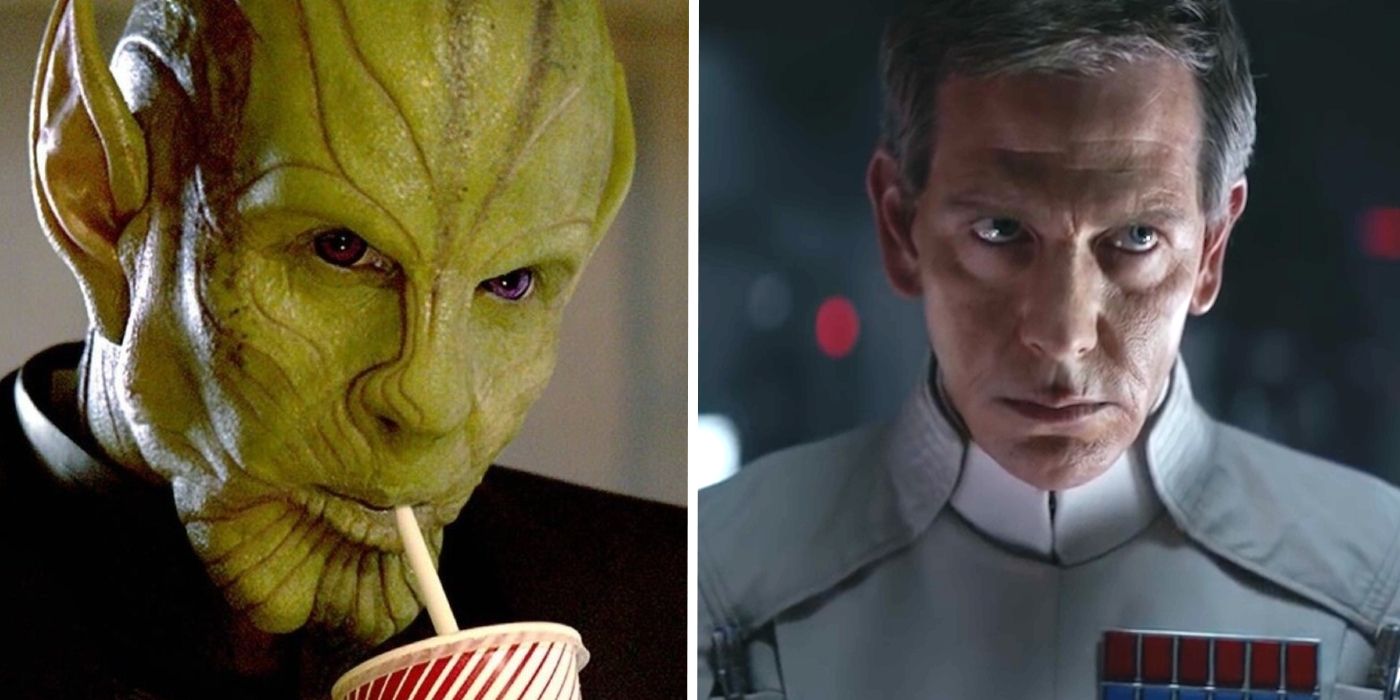 ben mendelsohn as talos in captain marvel and director krennic in rogue one