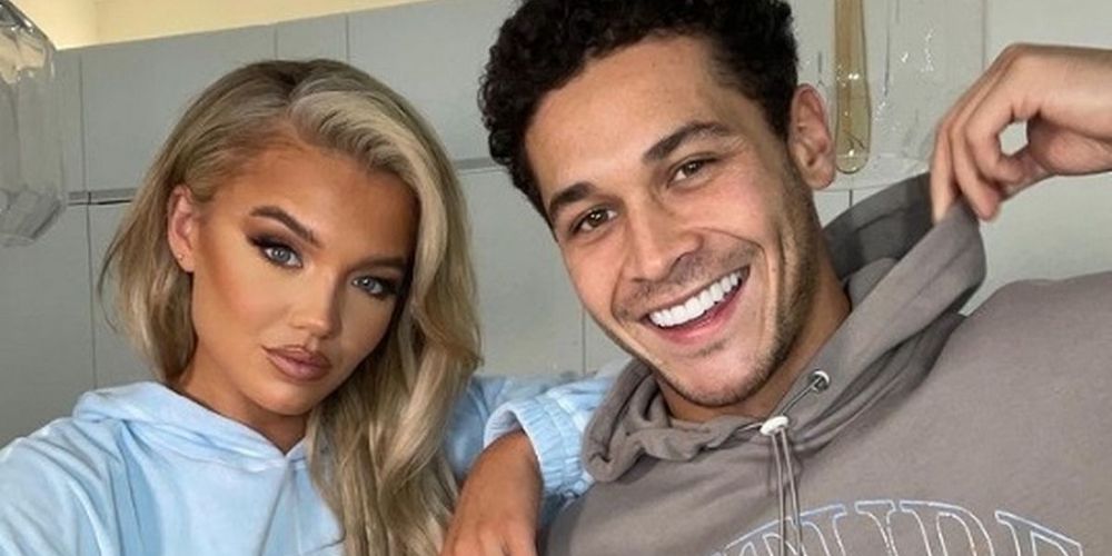 Love Island's Callum and Molly pose together at home