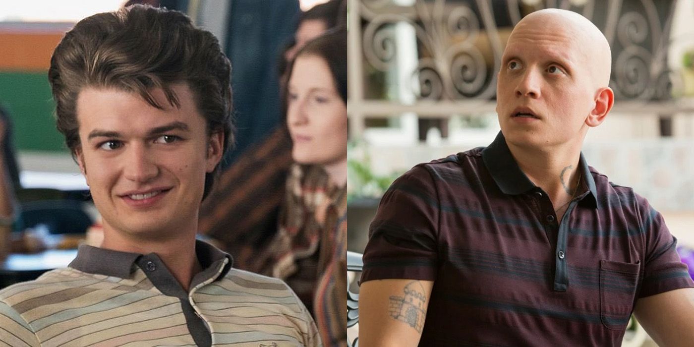 Split image of Steve from Stranger Things and NoHo from Barry.