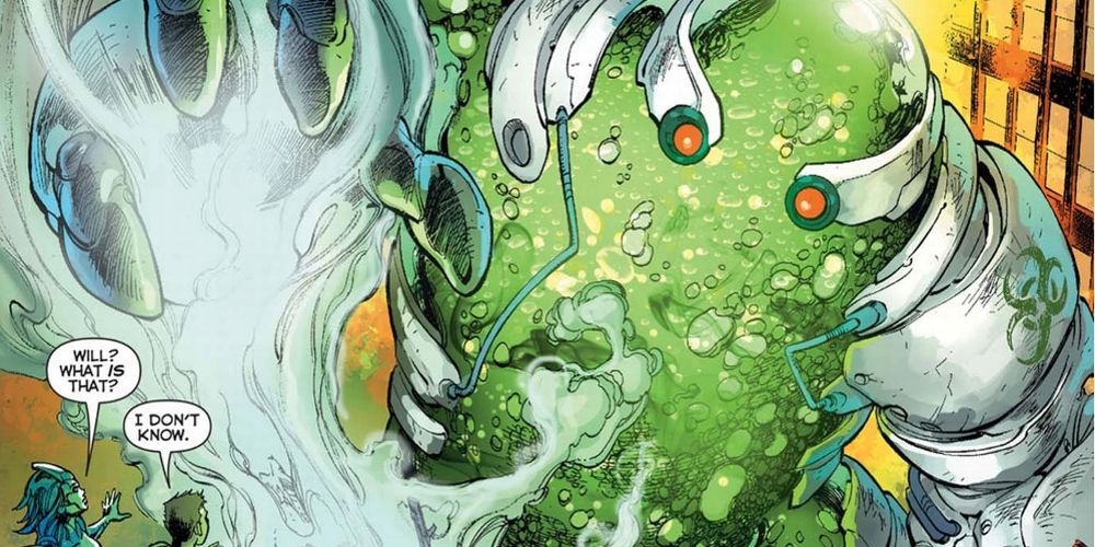 Chemo spews toxins at humans in a DC comic