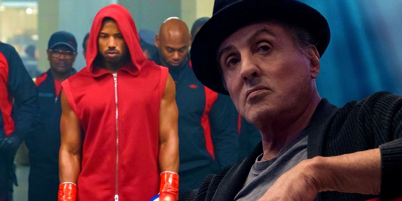 Michael B Jordan in Creed 2 as Adonis Creed and Sylvester Stallone as Rocky Balboa in Creed 2