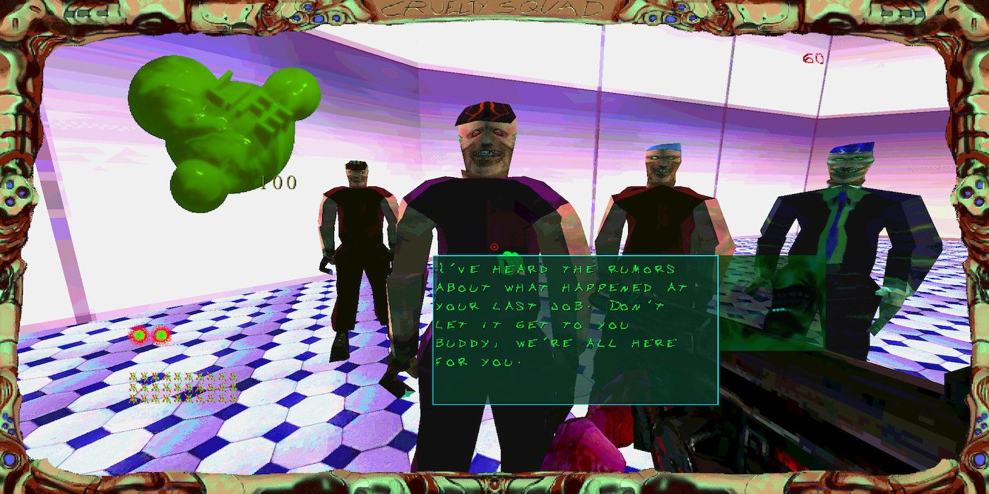 A screenshot from the game Cruelty Squad