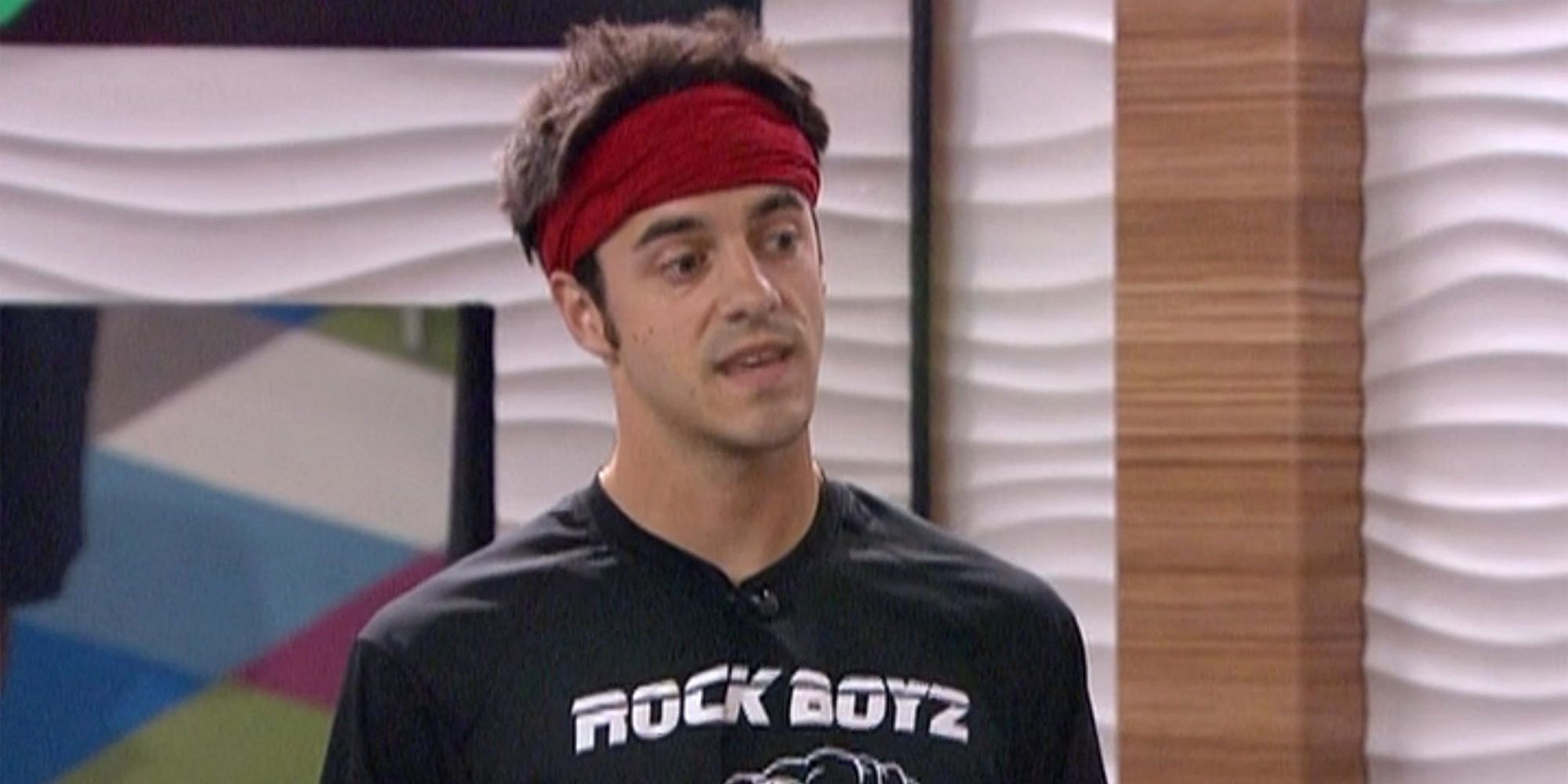 Dan Gheesling in Big Brother wearing headband