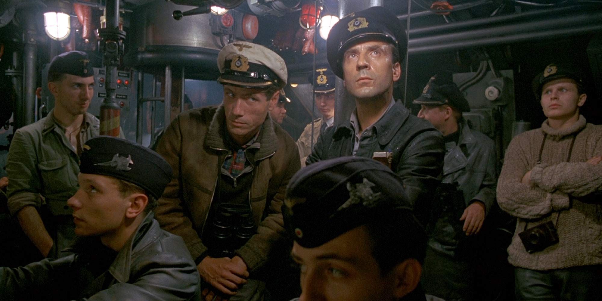 The cast of Das Boot assembled in the submarine