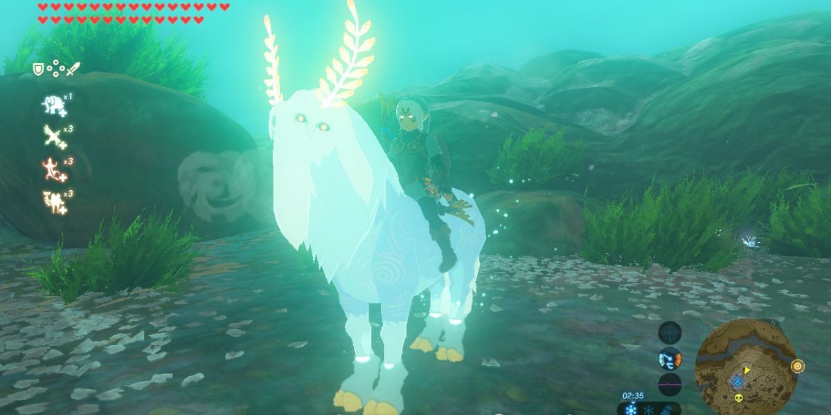 link riding the lord of the mountain in breath of the wild