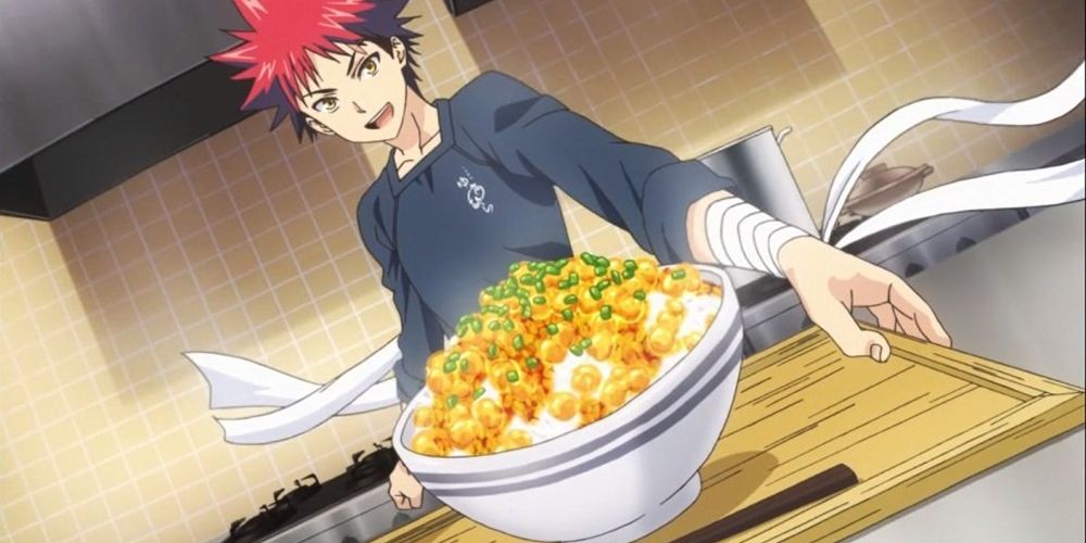 Soma presents a dish in Food Wars