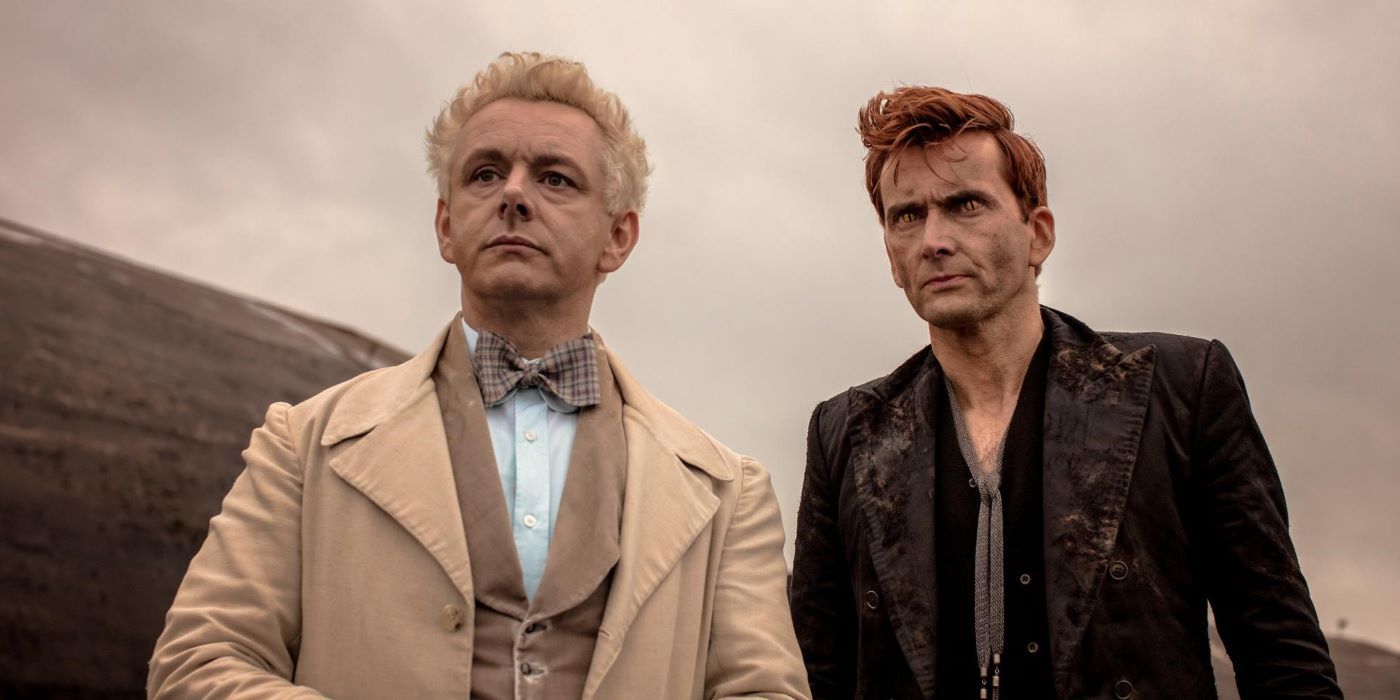 Michael Sheen e David Tennant em Good Omens