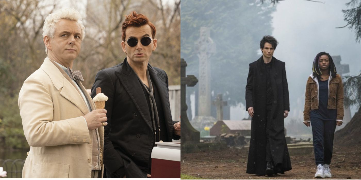 Scenes from Good Omens and The Sandman