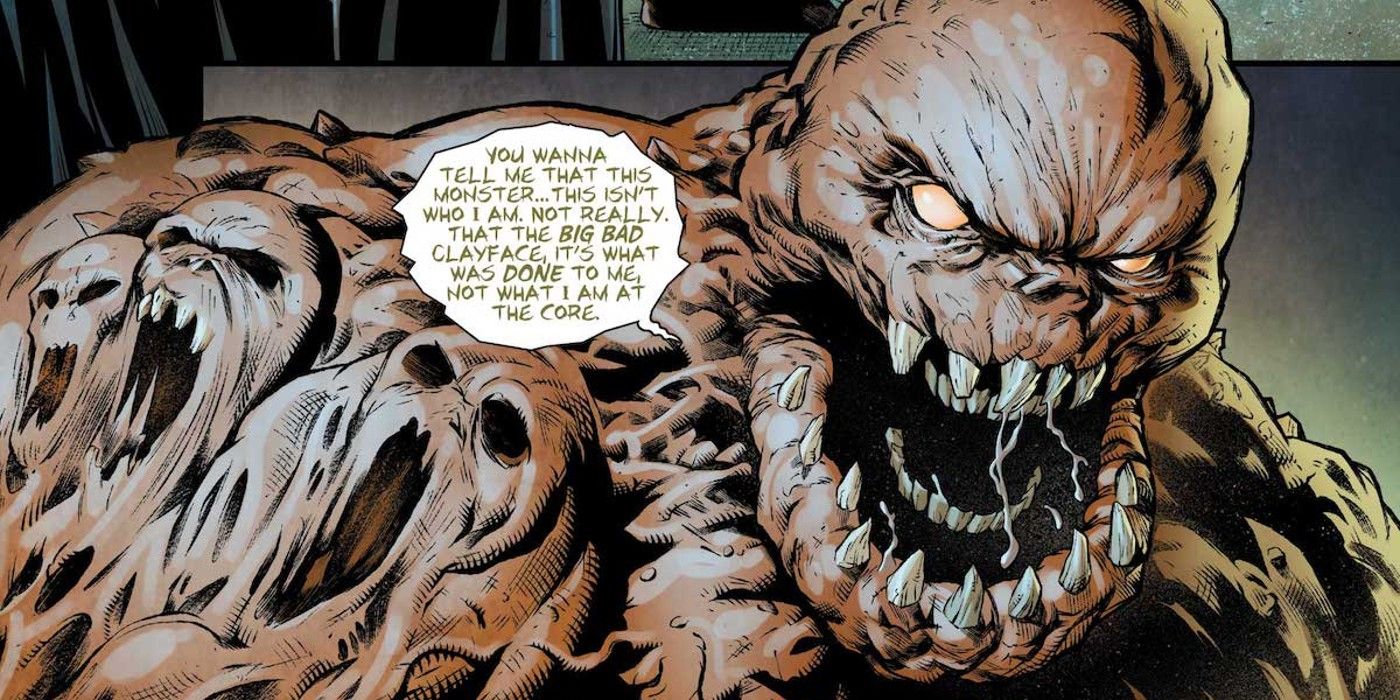 Clayface speaking about being a monster