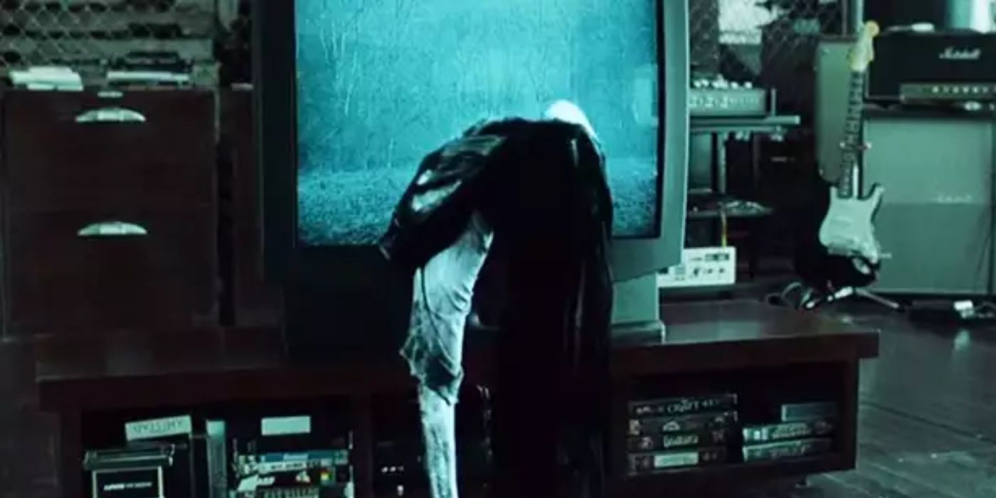 Samara Morgan coming out of the TV in The Ring