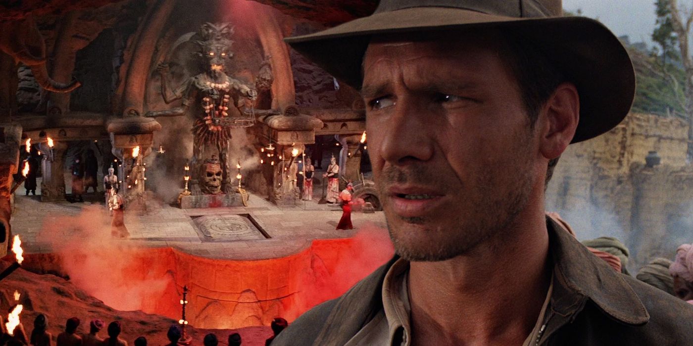 Harrison Ford como Indiana Jones em Templo da Perdição 