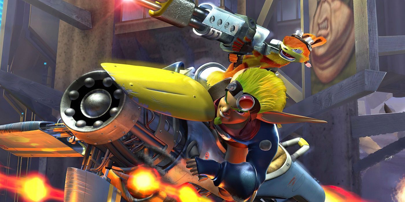 A promotional image of Jak and Daxter from the game Jak II