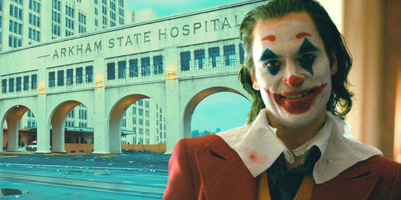 Joaquin Phoenix in Joker and the Arkham State Hospital