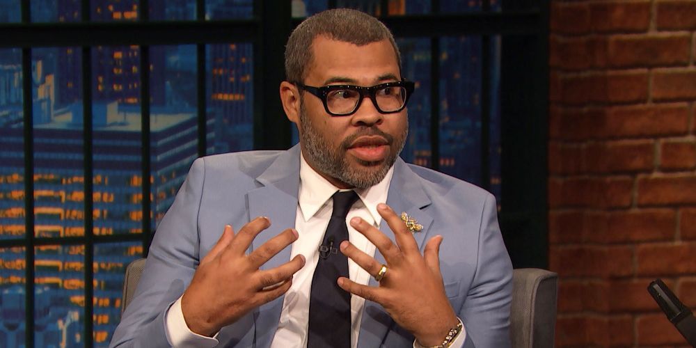 Jordan Peele on a late night show