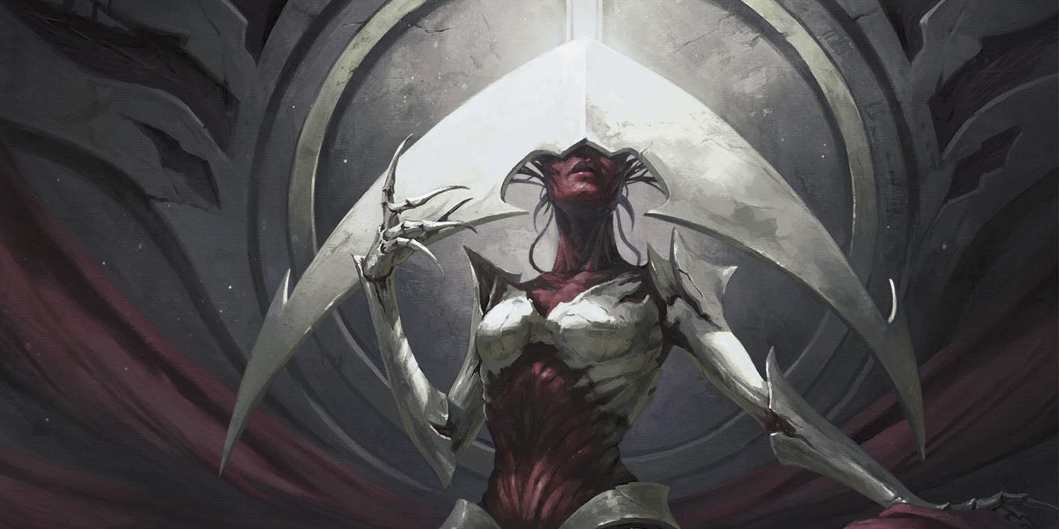 magic the gathering mtg phyrexia all will be one elesh norn key art