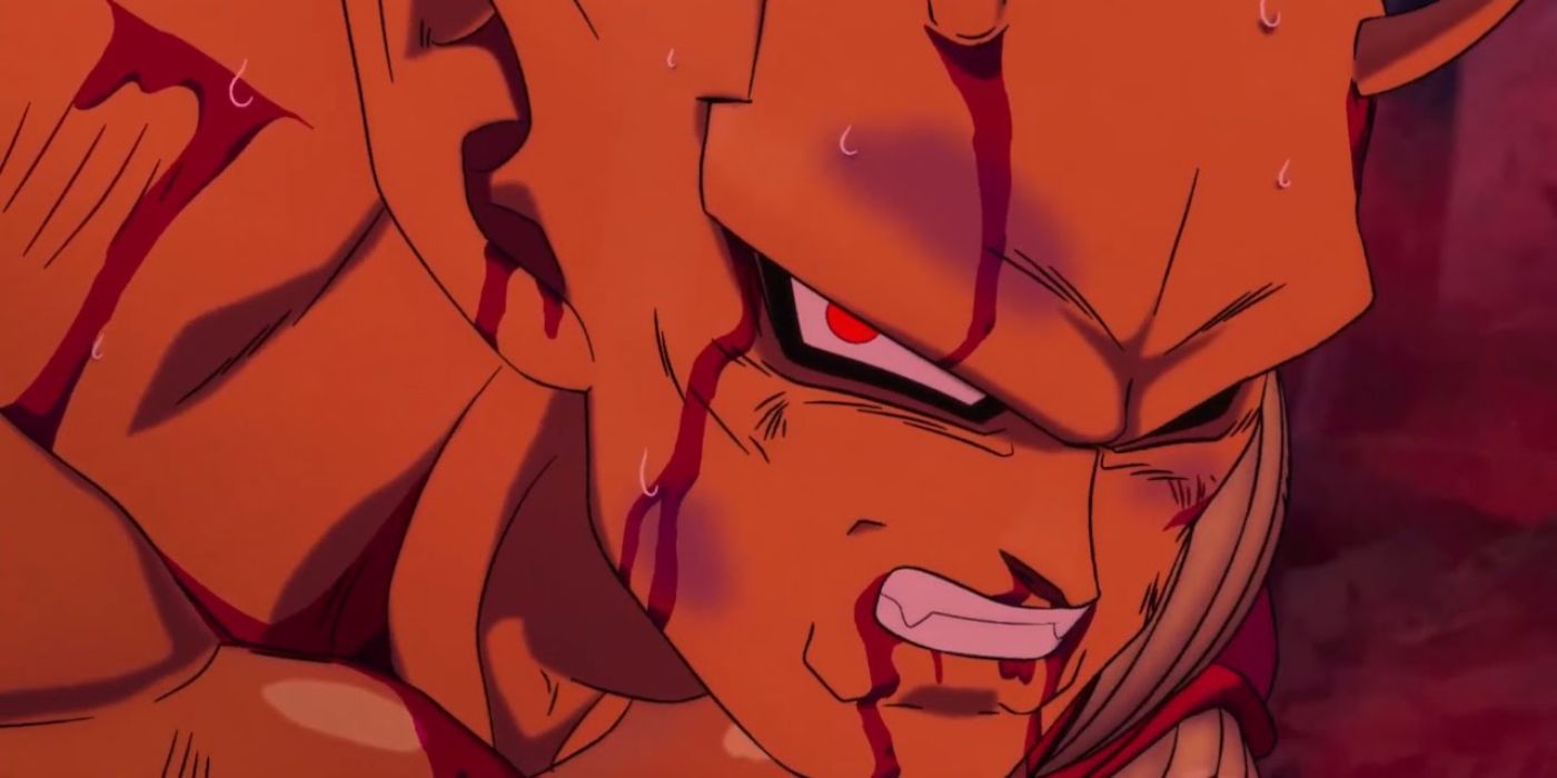 Orange Piccolo ferido em Dragon Ball Super: Super Hero.